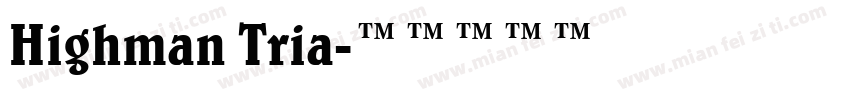 Highman Tria字体转换
